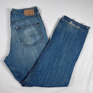 Calvin Klein Relaxed Straight Leg 34x32 Easy Fit Blue Jeans Medium‎ Wash